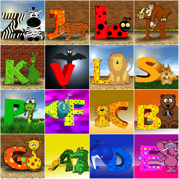 O alfabeto colorido ajuda no aprendizado das crianças.