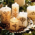 Arranjo velas decoradas