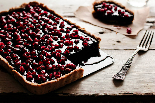 Torta de romã.